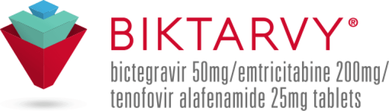 BIKTARVY (bictegravir, emtricitabine,  and tenofovir alafenamide) logo.