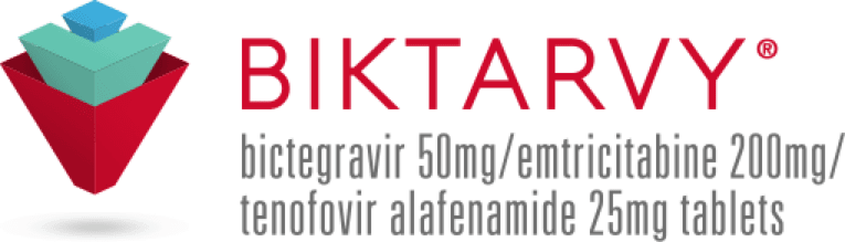 BIKTARVY (bictegravir, emtricitabine, and tenofovir alafenamide) logo.